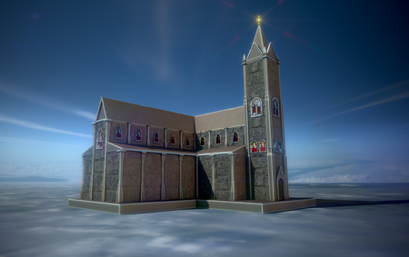 A model of the church, this will be a major part of the game...